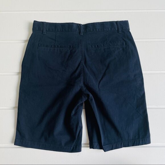 The Children's Place Boys Uniform Quick Dry Chino Shorts New Navy Size 10 Husky - Picture 4 of 6